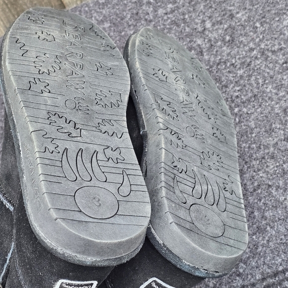 Bearpaw Rosie Suede Black Button Youth Boots Sz 3 - Picture 12 of 14